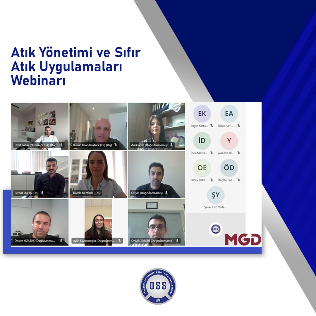 Otomotiv Satış Sonrası Sektöründe Atık Yönetimi ve Sıfır Atık Uygulamaları Webinarı Gerçekleşti